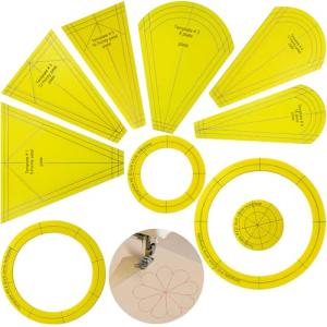 Acrylic Quilting Template Ruler Set - 10 Pieces