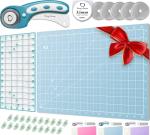 Turquoise Rotary Cutter Kit with Blades and Mat