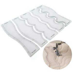 5-Piece Wave Quilting Ruler Set 10.2 Inch