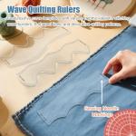 5-Piece Wave Quilting Ruler Set 10.2 Inch