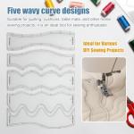 5-Piece Wave Quilting Ruler Set 10.2 Inch
