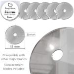 Turquoise Rotary Cutter Kit with Blades and Mat