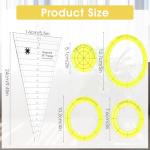 Dresden Plate Quilting Template Set - 5 Pcs