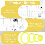Dresden Plate Quilting Template Set - 5 Pcs