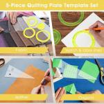 Dresden Plate Quilting Template Set - 5 Pcs