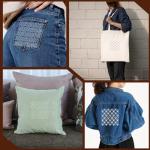 8-Piece Reusable Sashiko Stencil Set for Quilting