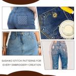 8-Piece Reusable Sashiko Stencil Set for Quilting