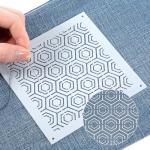 8-Piece Reusable Sashiko Stencil Set for Quilting