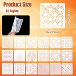 20 Piece Reusable Sashiko Stencil Set
