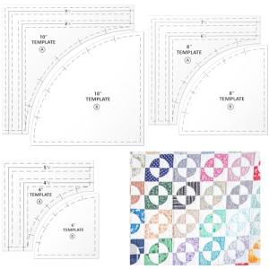 3-Piece Quilting Ruler Set with Seam Allowance