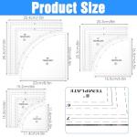 3-Piece Quilting Ruler Set with Seam Allowance