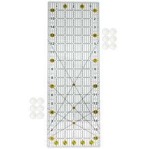 Yellow Acrylic Quilting Ruler Template 6"x17