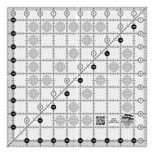 Creative Grids Non-Slip 10.5in Square Quilt Ruler