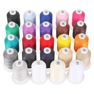Brothread 100% Cotton Threads - 18 Colors, 600M Spools
