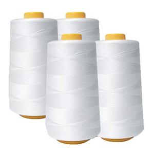 4-Pack White High-Tensile Sewing Thread Cones
