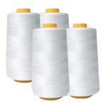 4-Pack White High-Tensile Sewing Thread Cones