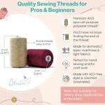 24 Spools Polyester Thread Set for Quilting