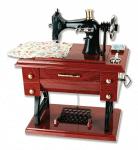 Vintage Brown Music Box Sewing Machine Decor