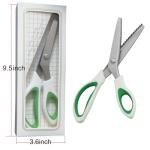JISTL Comfort Grip Green Pinking Shears for Quilting