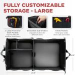 Large Black Collapsible Car Trunk Organizer