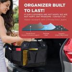 Large Black Collapsible Car Trunk Organizer