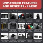 Large Black Collapsible Car Trunk Organizer