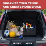 Large Black Collapsible Car Trunk Organizer