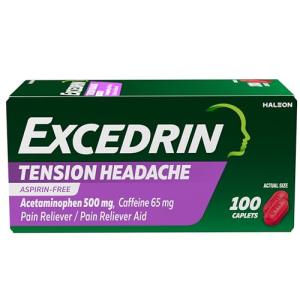 Excedrin Tension Headache Relief Caplets, 100 Count