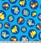 Robert Kaufman Pokemon Blue Character Fabric Prints