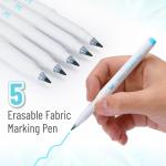 Mr. Pen Fabric Markers - 5 Pack, Erasable Blue
