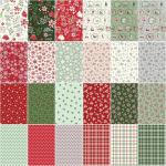 Mistletoe & Holly Fat Quarters by Beverly McCullough