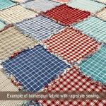 Red and White Plaid Fat Quarter Fabric Set