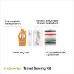 Fiskars 27-Piece Travel Sewing Kit in Orange