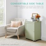 Folding Sewing Table with Wheels and Storage