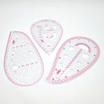 Clear Metric Sewing Ruler Set for Quilting & More