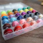 72-Piece Colorful Sewing Thread Set with Bobbins