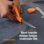 Fiskars 8" Orange-Handled Stainless Steel Fabric Scissors