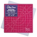 Quilted Bear 12" Rotating Cutting Mat (Pink)