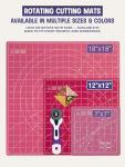 Quilted Bear 12" Rotating Cutting Mat (Pink)