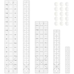 5-Piece Non-Slip Acrylic Quilting Ruler Set