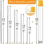 Large Eye Sewing Needles Set with Threaders