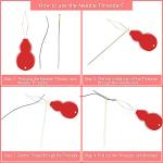 Large Eye Sewing Needles Set with Threaders
