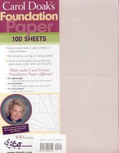 Carol Doak's 8.5x11 Foundation Paper