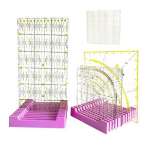 Quilting Ruler Holder and Silicone Grip Rings Set