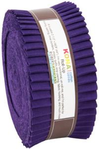 Kona Cotton 40 Piece Strips - Purple Fabric