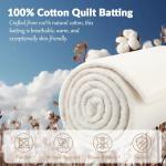 Natural Cotton Quilt Batting, 47 x 59 Inch
