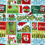 Dr. Seuss Grinch Christmas Patchwork Fabric, 44