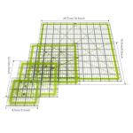 4-Piece Green Quilting Square Templates Set
