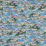 Blue Water Lily Fabric by Robert Kaufman