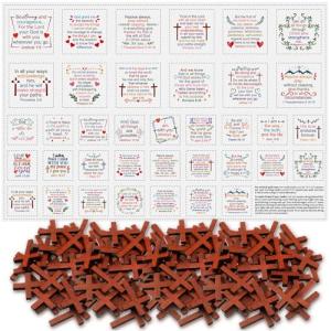 Pocket Prayer Quilt Panel with Wooden Crosses